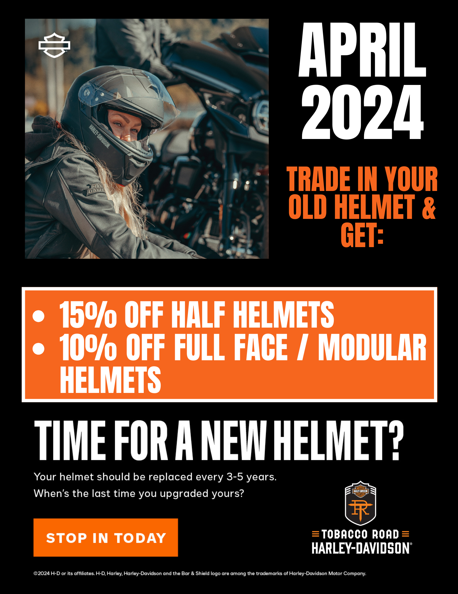 APRIL 2024 Helmet Promo